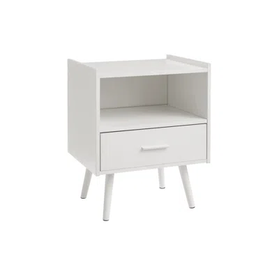 Monarch Accent Table, Living Room, White Laminate, Contemporary, Modern