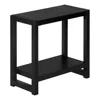 Monarch Accent Table, Side, End, Narrow, Small, 2 Tier, Living Room, Bedroom, Black In Black
