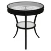 Monarch Accent Table, Side, End, Nightstand, Lamp, Round, Living Room, Bedroom, Clear