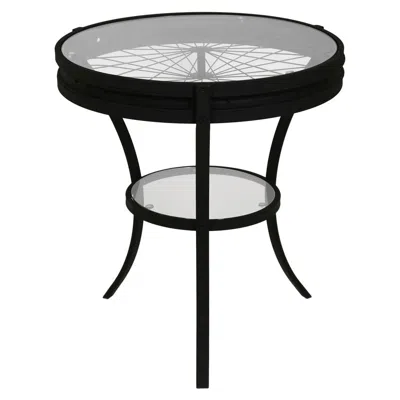 Monarch Accent Table, Side, End, Nightstand, Lamp, Round, Living Room, Bedroom, Clear