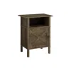 Monarch Accent Table, Small, Storage, Dark Oak Laminate, Transitional In Brown