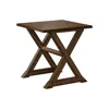 Monarch Accent Table, Square, Lamp, Brown Veneer, Transitional In Brown