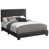 Monarch Bed, Bedroom, Frame Only, Queen Size, Upholstered, Black Boucle, Transitional