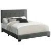 Monarch Bed, Bedroom, Frame Only, Queen Size, Upholstered, Dark Grey Boucle