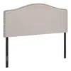Monarch Bed, Headboard Only, Full Size, Bedroom, Upholstered, Beige Linen Look In Neutral