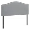 Monarch Bed, Headboard Only, Full Size, Bedroom, Upholstered, Grey Leather Look