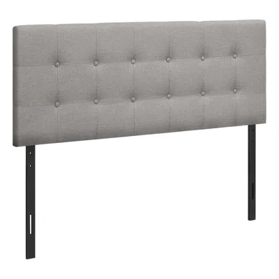 Monarch Bed, Headboard Only, Full Size, Bedroom, Upholstered, Grey Linen Look