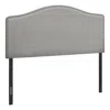 Monarch Bed, Headboard Only, Full Size, Bedroom, Upholstered, Grey Linen Look