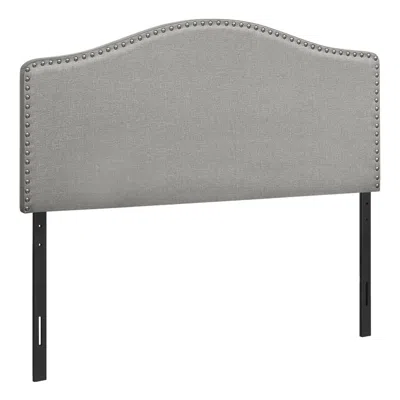 Monarch Bed, Headboard Only, Full Size, Bedroom, Upholstered, Grey Linen Look