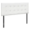 Monarch Bed, Headboard Only, Full Size, Bedroom, Upholstered, White Leather Look