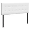 Monarch Bed, Headboard Only, Queen Size, Bedroom, Upholstered, White Leather Look