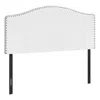Monarch Bed, Headboard Only, Queen Size, Bedroom, Upholstered, White Leather Look