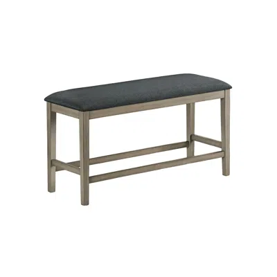 Monarch Bench, 42" Rectangular, Dining Room, Kitchen, Upholstered, Wood, Transitional In Gray