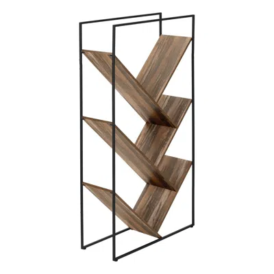 Monarch Bookshelf, Bookcase, Etagere, 3 Tier, 60h, Office, Bedroom, Black Laminate