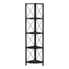 Monarch Bookshelf, Bookcase, Etagere, Corner, 4 Tier, 60h, Office, Bedroom In Black