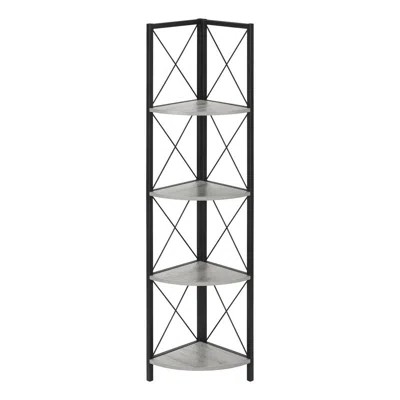 Monarch Bookshelf, Bookcase, Etagere, Corner, 4 Tier, 60h, Office, Bedroom