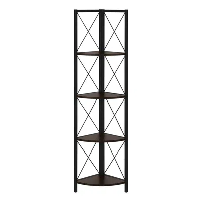 Monarch Bookshelf, Bookcase, Etagere, Corner, 4 Tier, 60h, Office, Bedroom