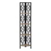 Monarch Bookshelf, Bookcase, Etagere, Corner, 4 Tier, 62h, Office, Bedroom In Black