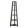 Monarch Bookshelf, Bookcase, Etagere, Corner, 5 Tier, 72h, Office, Bedroom In Black