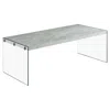 Monarch Coffee Table, Accent, Cocktail, Rectangular, Living Room, 44l, Grey Laminate In Gray