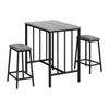 Monarch Contemporary Dining Set In Grey,black Color
