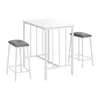 Monarch Contemporary Dining Set In White,grey Color In Gray
