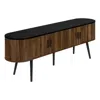 Monarch Contemporary Tv Stand In Black,brown Color In Brown