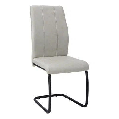Monarch Dining Chair, Set Of 2, Side, Upholstered, Kitchen, Dining Room In Gray