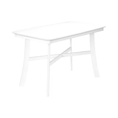 Monarch Dining Table, 48 Rectangular, Small, Kitchen, Dining Room In White