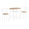 Monarch Dining Table Set, 3pcs Set, Small, 32 L, Kitchen, Natural Laminate, White In Neutral