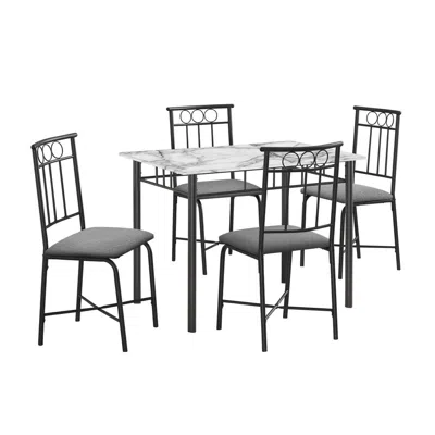 Monarch Dining Table Set, 5pcs Set, Small, 40 Rectangular, Kitchen