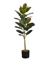 MONARCH SPECIALTIES 40" INDOOR ARTIFICIAL FLOOR RUBBER TREE WITH BLACK POT