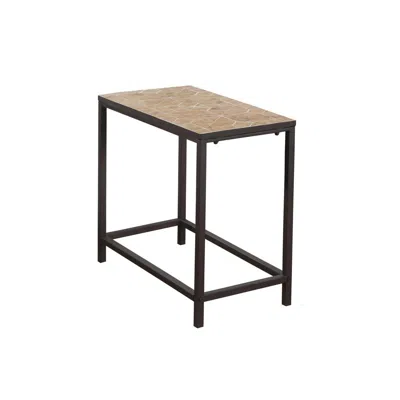 Monarch Specialties Accent Table, Side, End, Nightstand, Lamp, Living Room, Bedroom, Brown Tile