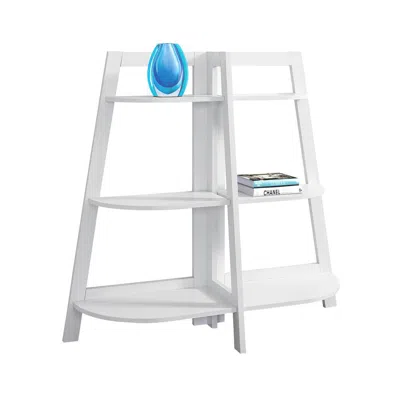 Monarch Specialties Bookshelf, Bookcase, Etagere, 3 Tier, 48h, Office, Bedroom, White Laminate