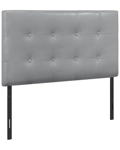 Monarch Specialties Button-tufted Headboard In Grey