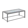 Monarch Specialties Coffee Table, Accent, Cocktail, Rectangular, Living Room, 42 L, Blue Tile In Gray