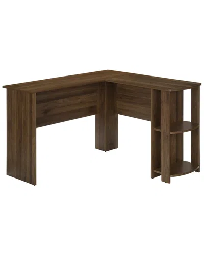 Monarch Specialties Computer Desk - Dark Walnut L-shaped Corner In Brown