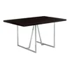 Monarch Specialties Dining Table, 60 Rectangular, Kitchen, Dining Room, Brown Laminate In Black