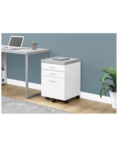 Monarch Specialties Filing Cabinet In White