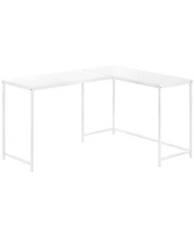 Monarch Specialties L-shaped Desk With Ample Work Space In White