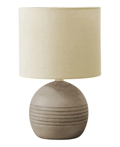 Monarch Specialties Lighting 15" Plastic Table Lamp In Neutral