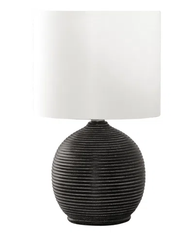 Monarch Specialties Lighting 16" Plastic Table Lamp In Black