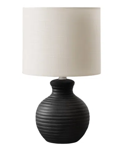 Monarch Specialties Lighting 16" Plastic Table Lamp In Black