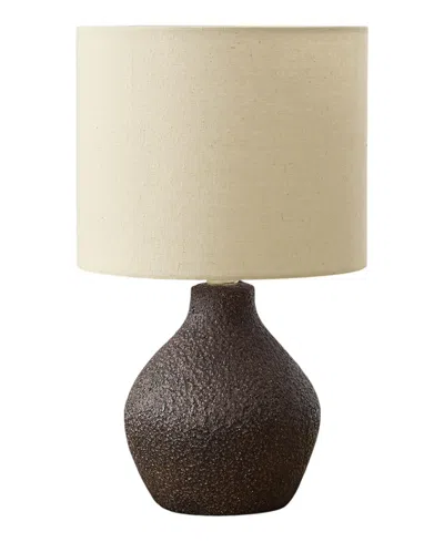 Monarch Specialties Lighting 16" Plastic Table Lamp In Brown