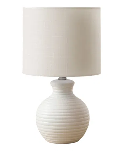 Monarch Specialties Lighting 16" Plastic Table Lamp In White