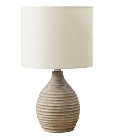 Monarch Specialties Lighting 17" Plastic Table Lamp In Brown