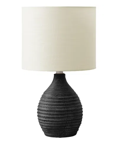 Monarch Specialties Lighting 17" Plastic Table Lamp In Black