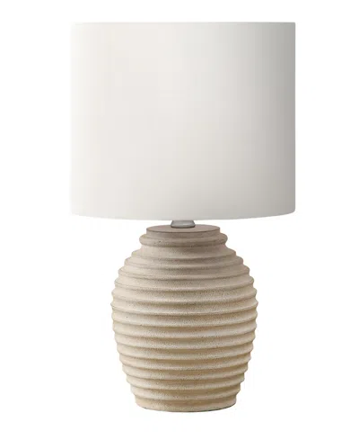 Monarch Specialties Lighting 17" Plastic Table Lamp In Neutral