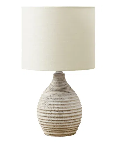 Monarch Specialties Lighting 17" Plastic Table Lamp In White