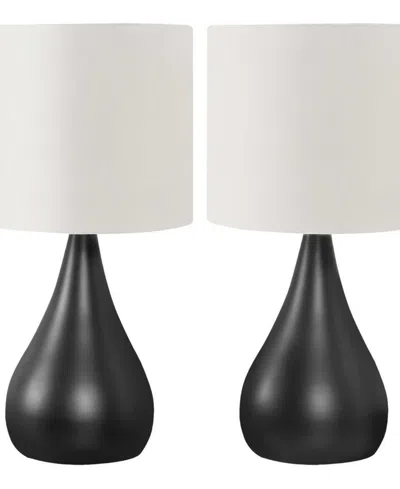 Monarch Specialties Lighting 2-pc. Metal Table Lamp In Black